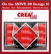 Crealies On the Move snijmal Design H vierkante vouwkaart