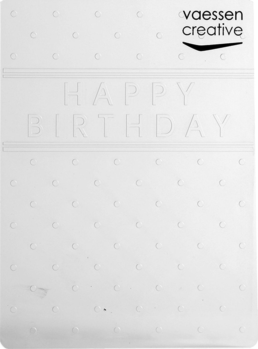 Vaessen Creative Embossing Folder - happy birthday