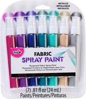 Tulip Mini fabric spray paint Metallic 7stuks