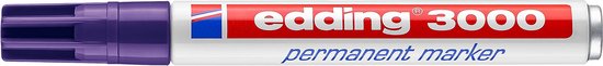 Paarse edding 3000 permanente marker.