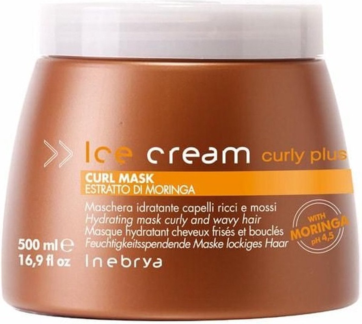 Inebrya - Mask for Curly Hair or Hair after Permanent Ice Cream Curl y Plus ( Curl Mask) 500 ml - 500ml