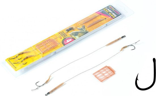 EXC Carp Rig 444 - Haakmaat #6 - 25lb - 2 stuks - 20cm - Kant-en-klare Karper Onderlijnen - Met weerhaak