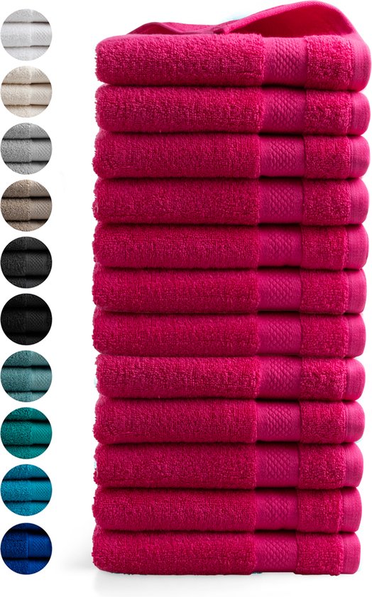 Handdoek Hotel Collectie - 12 stuks - 50x100 - roze
