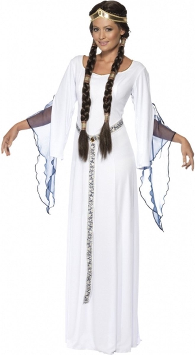 Robe longue médiévale blanche Dress Up Costume pour dames - Costume  d'habillage sur le... | bol.com