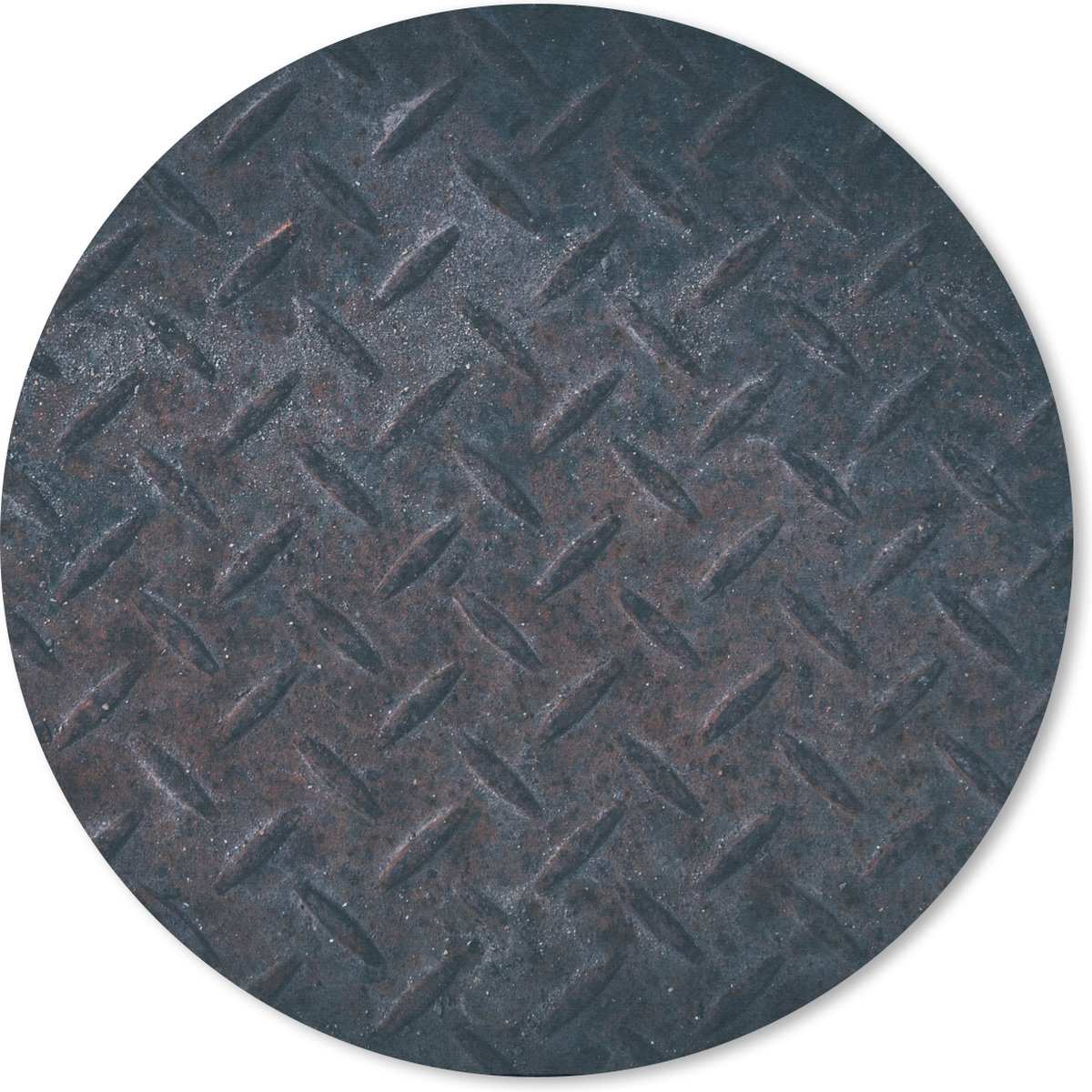 Muismat rond 20x20 cm - Mousepad IJzer - Platen - Roest print - Ronde muismatten