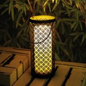 Bol.com Oosterse LED tafellamp lantaarn voor binnen en buiten - Draadloos op batterijen - Zwart aanbieding