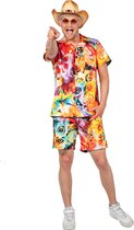 Wilbers & Wilbers - Feesten & Gelegenheden Kostuum - Festival Zonflower Beach Club - Man - Multicolor - Small - Carnavalskleding - Verkleedkleding