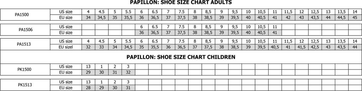 Papillon Canvas Low  Sportschoenen Unisex - Maat 30