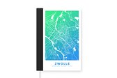 Notitieboek - Schrijfboek - Stadskaart - Zwolle - Nederland - Blauw - Notitieboekje - A5 formaat - Schrijfblok - Plattegrond