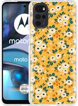 Motorola Moto G22 Hoesje Vintage Bloemenprint - Designed by Cazy