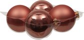 Othmara Kerstballen - 4 stuks - glas - koraal roze - 10 cm
