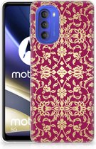 Beschermhoesje Motorola Moto G51 5G Smartphone hoesje Barok Pink