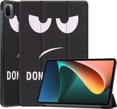 Xiaomi Pad 5 Hoes Tri-Fold Book Case met Don't Touch Print