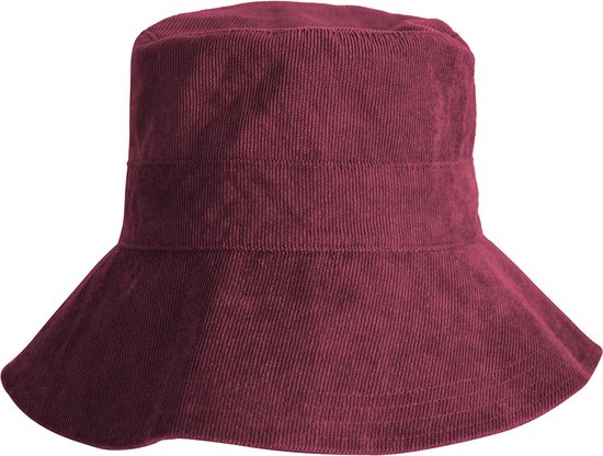 Gabi Bucket Hat Dames Vissershoedje Winter House of Ord - Maat: L/XL: 61cm Kleur: Rood