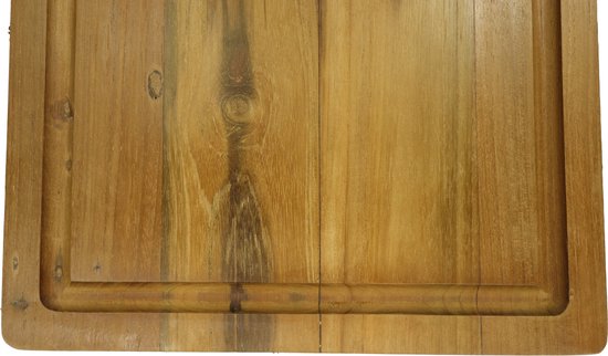 Snijplank naturel met groef - 40x30x3 - Naturel - Oud Teakhout