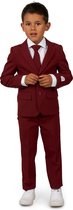 OppoSuits BOYS Blazing Burgundy - Costume Garçons - Couleur Unie Décontractée - Rouge Foncé - Taille EU 110/116