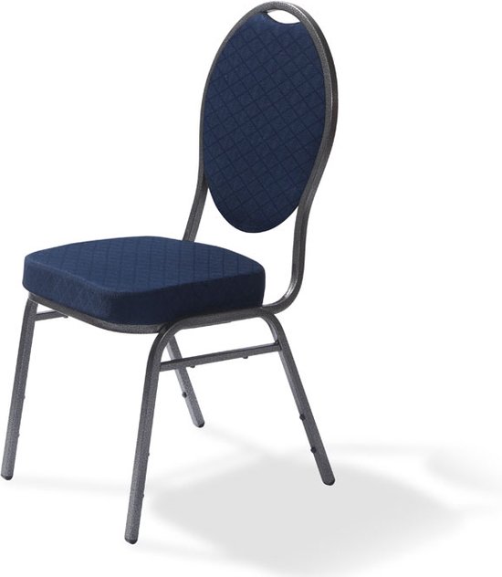 Chaise de banquet Essentials Palace bleu - lot de 10 - ignifuge 44x52x95cm (LxPxH) - rembourrage en mousse