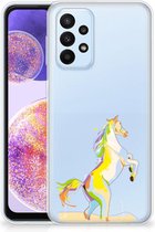 Leuk TPU Back Case Geschikt voor Samsung Galaxy A23 GSM Hoesje Horse Color