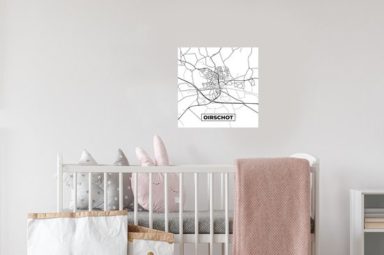 Stickers muraux - Carte - Carte - Oirschot - Plan de la ville - 30x30 cm - Feuille adhésive