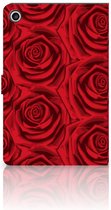 Book Cover Lenovo Tab M10 Plus 3rd Gen 10.6 inch Cover met Magneetsluiting Red Roses