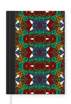 Notitieboek - Schrijfboek - Afrika - Patronen - Abstract - Groen - Notitieboekje klein - A5 formaat - Schrijfblok