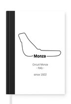 Notitieboek - Schrijfboek - Formule 1 - Monza - Circuit - Notitieboekje klein - A5 formaat - Schrijfblok - Cadeau voor man