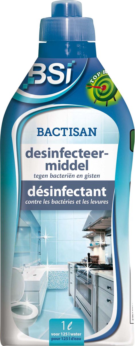 BSI - Bactisan C Desinfecteermiddel - Voor alle oppervlakten toepasbaar en effectief tegen bacteriën en gisten - 1 l