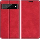 Cazy Wallet Magnetic Hoesje geschikt voor Google Pixel 6a - Rood