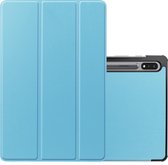 Hoesje Geschikt voor Samsung Galaxy Tab S8 Plus Hoesje Case Hard Cover Hoes Book Case - Lichtblauw