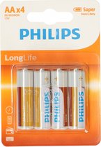 16x Philips AA batterijen 1.5 V - LR6 - alkaline - batterijen | bol.com