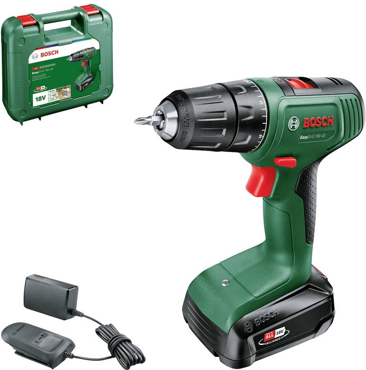 Perceuse sans fil Bosch EasyDrill 18V-40 - Batterie Li-Ion 18 V (0 Ah) et  chargeur | bol.com