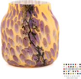 Design vaas Bloom - Fidrio TRICOLOR - glas, mondgeblazen bloemenvaas - hoogte 20 cm