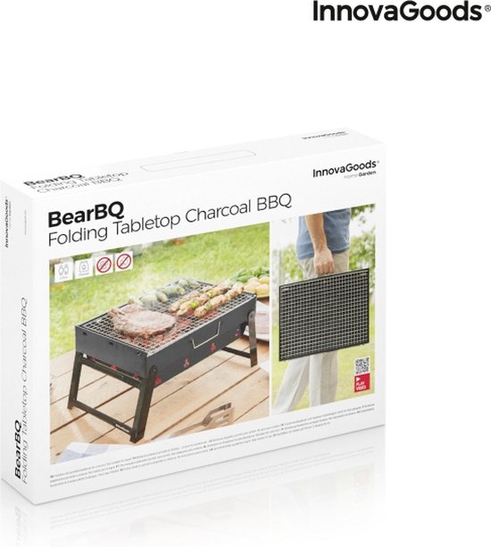 Opvouwbare draagbare barbecue voor gebruik met houtskool - Draagbare bbq - Opvouwbare barbecue - Kleine barbecue - Draagbare barbecue - Tafel bbq - Tafel bbq houtskool - Kleine bbq - Mini bbq van Merkloos — afbeelding 3
