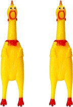 Cadeau de la FÊTE DES PÈRES - cadeaux papa - 2x chien Jouets Kip hurlant - Jouets Kip qui couine en caoutchouc jaune - Kip en caoutchouc durable - jouet pour chien qui couine - Kip qui crie pour Animaux domestiques de compagnie