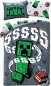 foto van Minecraft Dekbedovertrek TNT - Eenpersoons - 140 x 200 cm - Katoen