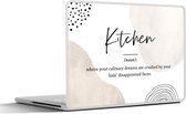 Laptop sticker - 12.3 inch - Spreuken - Keuken definitie - Quotes - Kitchen - Woordenboek - 30x22cm - Laptopstickers - Laptop skin - Cover
