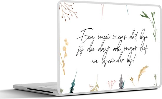 Foto: Laptop sticker 15 6 inch quotes vriendschap vrienden spreuken een mooi mens dat ben jij 36x27 5cm laptopstickers laptop skin cover