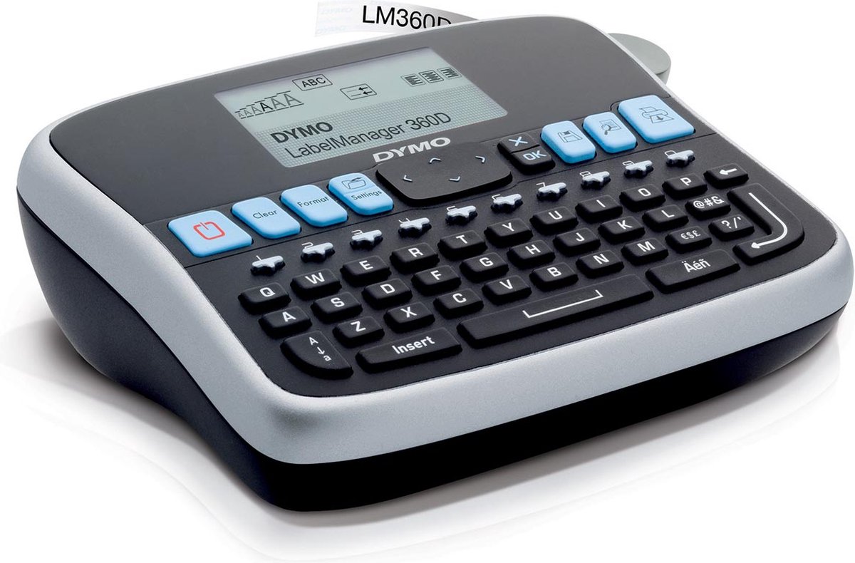 DYMO desktop-labelprinter | LabelManager 360D herlaadbare handheld labelmaker | QWERTY-toetsenbord | Gebruiksvriendelijke, Smart-One-Touch-toetsen en groot scherm | voor organisatie thuis en op kantoor thumbnail 7