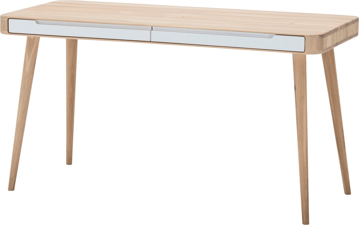 Ena desk houten bureau whitewash - 140 x 60 cm