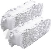 Set van 3x stuks bruiloft/Communie kleuren versiering crepe-papier feestslingers wit 24 meter - Feestartikelen