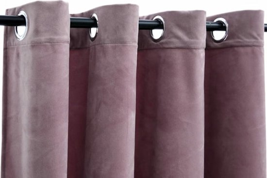 Gordijn verduisterend met ringen 290x245 cm fluweel crème - ✓ Kantoormeubelen Plus
