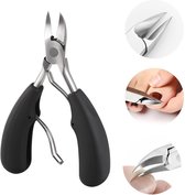 IGOODS Nagelknipper - Professionele teennagelknipper -cutter tang - RVS - Zwart - dikke nagels tool gesneden nagel - teen trimmer