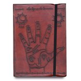 Leren Notitieboek Palmistry - 18x13x2,5cm - Handgemaakt