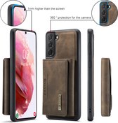 Samsung Galaxy S22 | Lederen Telefoonhoesje | Back Cover | Pasjeshouder | Bruin