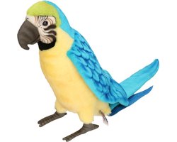 Hansa Ara Papegaai Knuffel - Blauw - 72 cm - pluche - Knuffeldier - Speelgoedpapegaai - hoge kwaliteit
