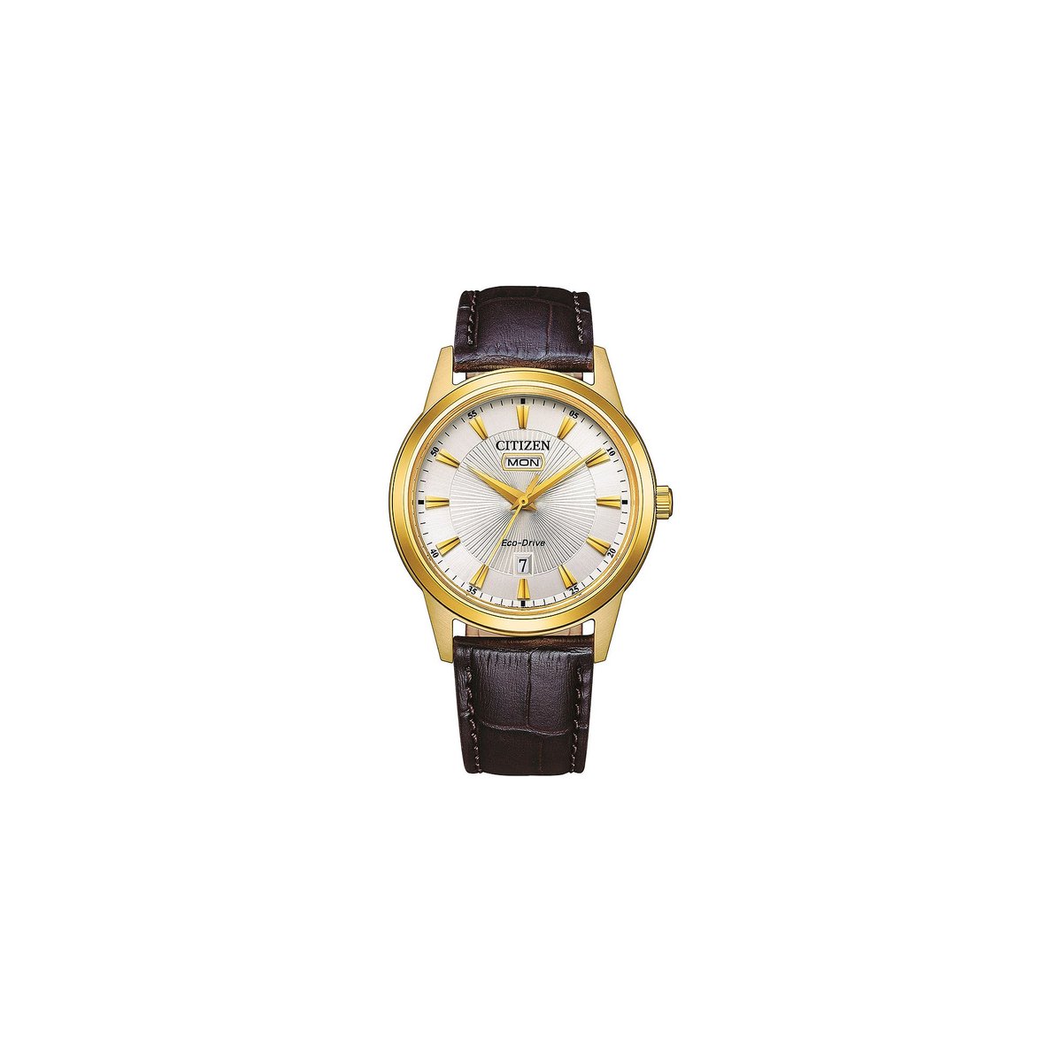 Citizen AW0102-13AE Horloge - Leer - Bruin - Ø 40 mm