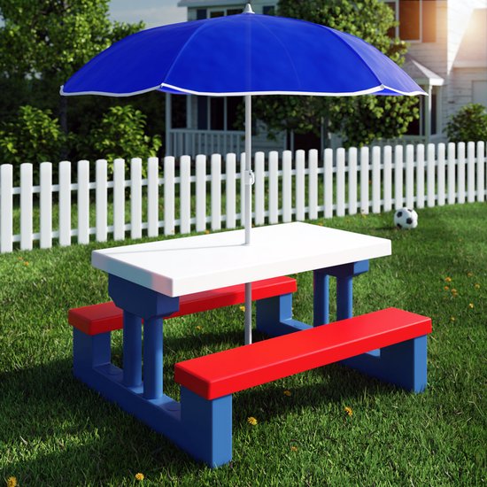 DBA Kinder picknicktafel met parasol | bol.com
