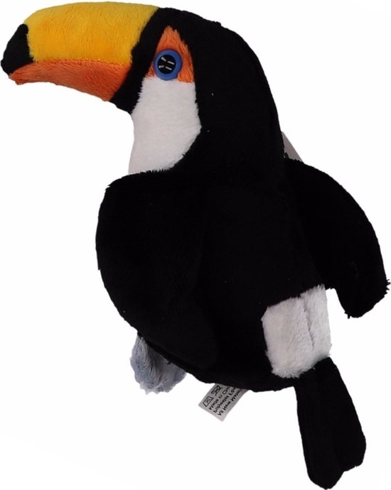 Pluche toekan tropische vogel knuffel 14 cm - Speelgoed of decoratie vogels