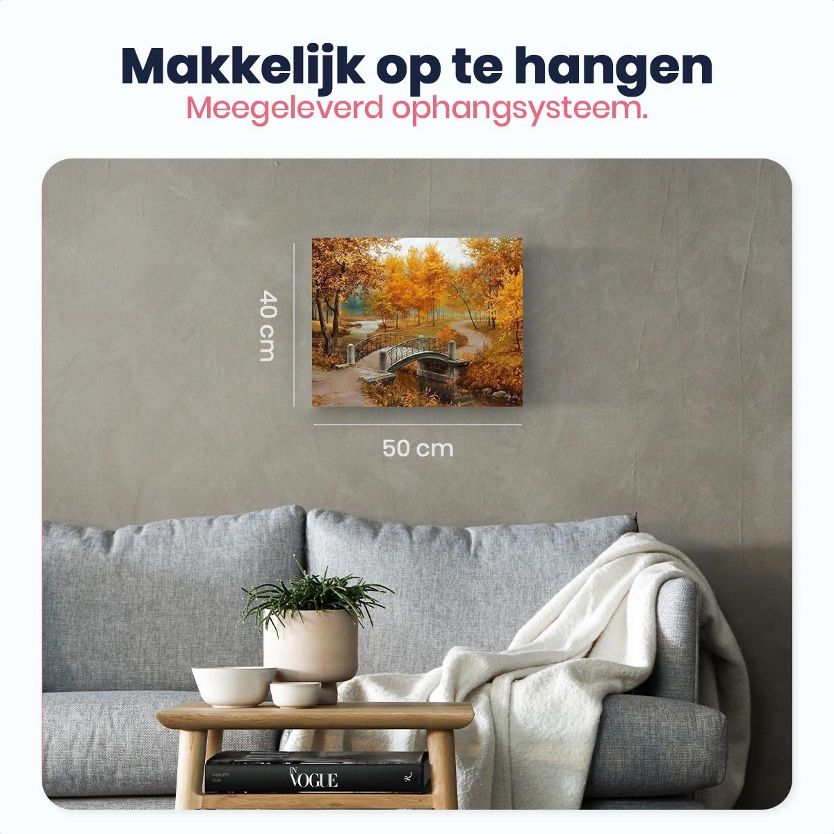 Eagle®️ Schilderen op Nummer Volwassenen - Herfst Landschap - Gespannen op Houten Frame - 50x40cm — afbeelding 6
