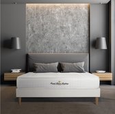 Complete boxspring met matras tweepersoons- Royal Palace Bedding Nottingham wit - Traagschuim - 160 x 220 cm